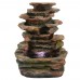 Sunnydaze Soothing Rock Falls Tabletop Fountain with LED Lights 15 Inch Tall 819804015901  302827744186